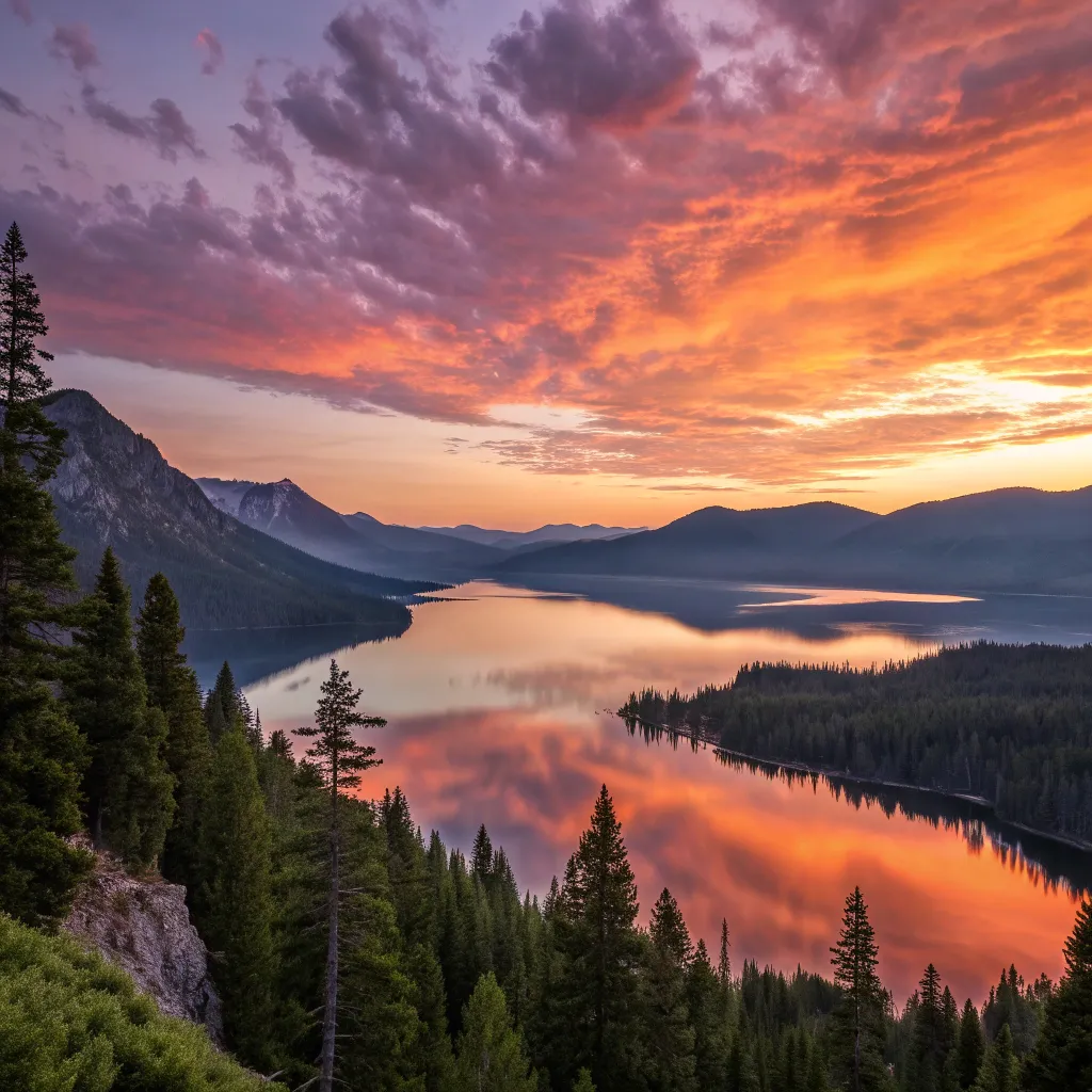 Breathtaking landscape captured during sunset