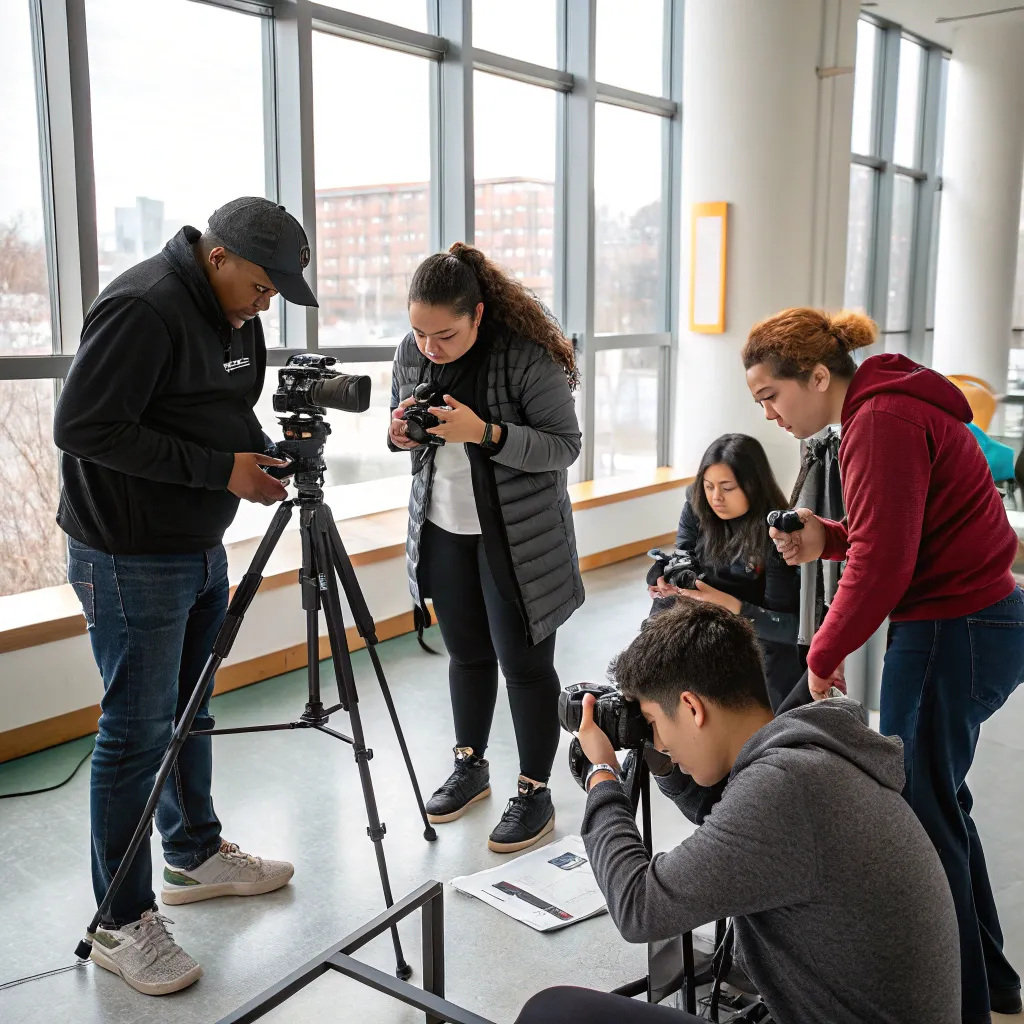 Participants in a professional photography course at XERNAVITH